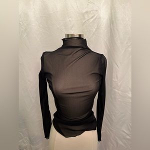 Sheer Black Turtleneck